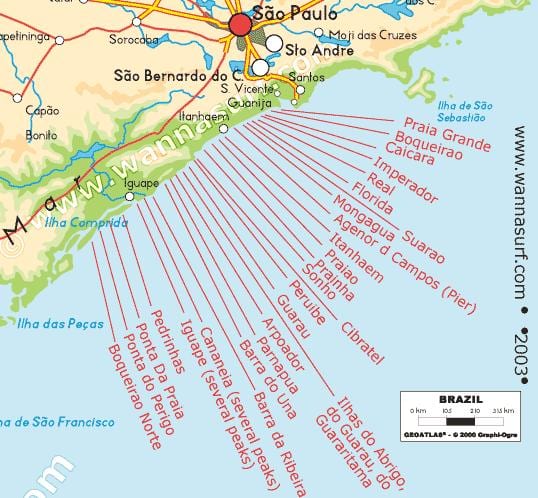 Плажа Сан-Паулу мапи