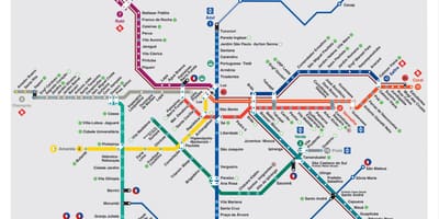 Сао Пауло саобраћајне мапи