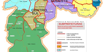 Насеља Сао Пауло, Бразил карта